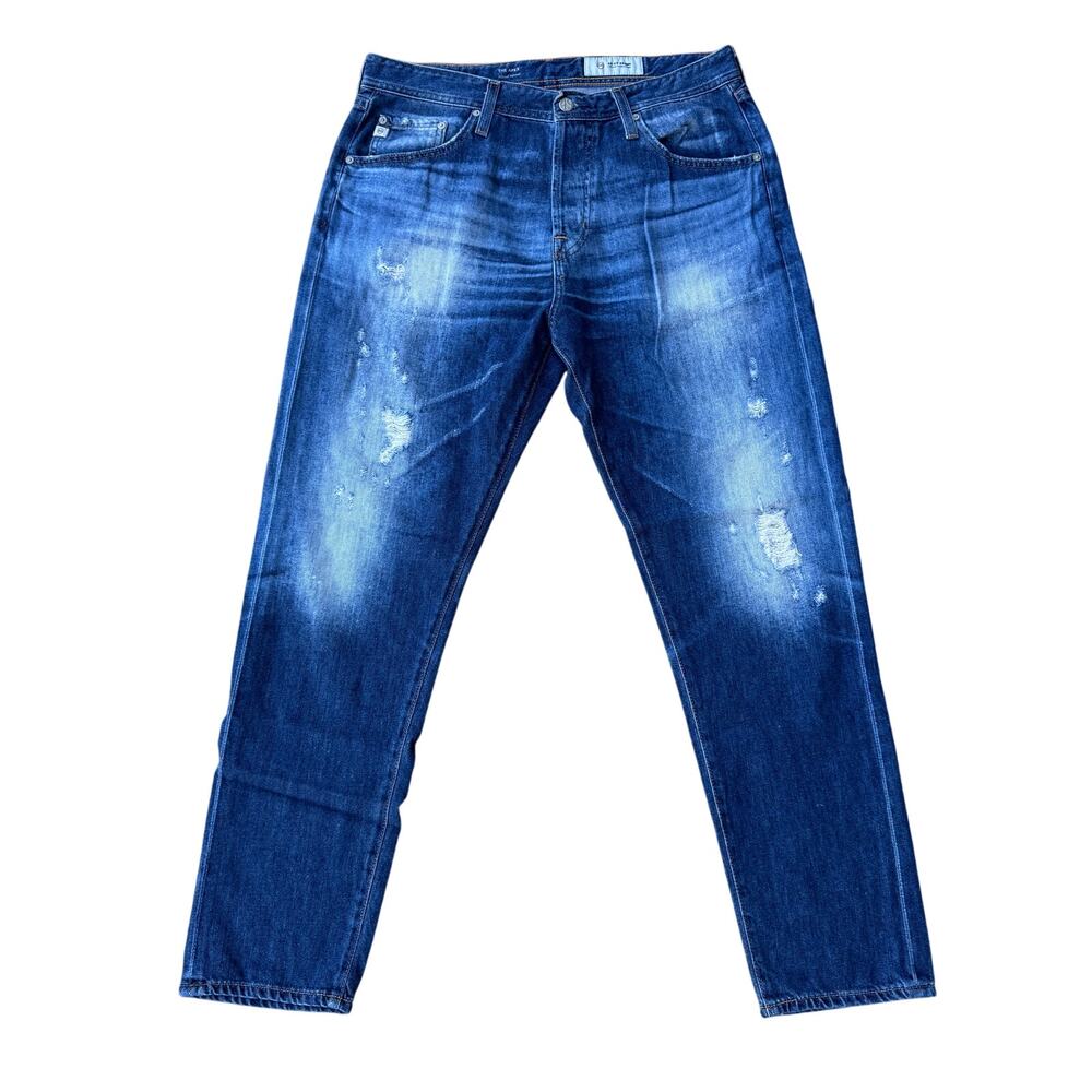 AG Adriano Goldschmied The Apex Relax Tapered Distressed Jeans Size 33X30